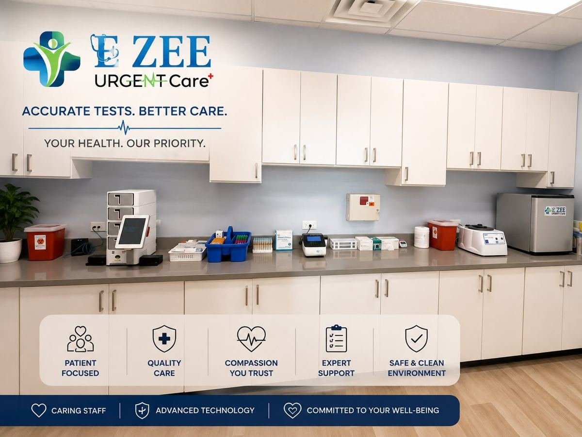 On-site laboratory at Ezee Urgent Care